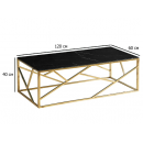 Стол журнальный SIGNAL ESCADA A II эффект черного мрамора/золотой, 120/60/40